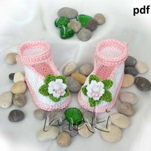 Crochet Pattern - No Sewing - Crochet Baby Booties Pattern. Full Of ...