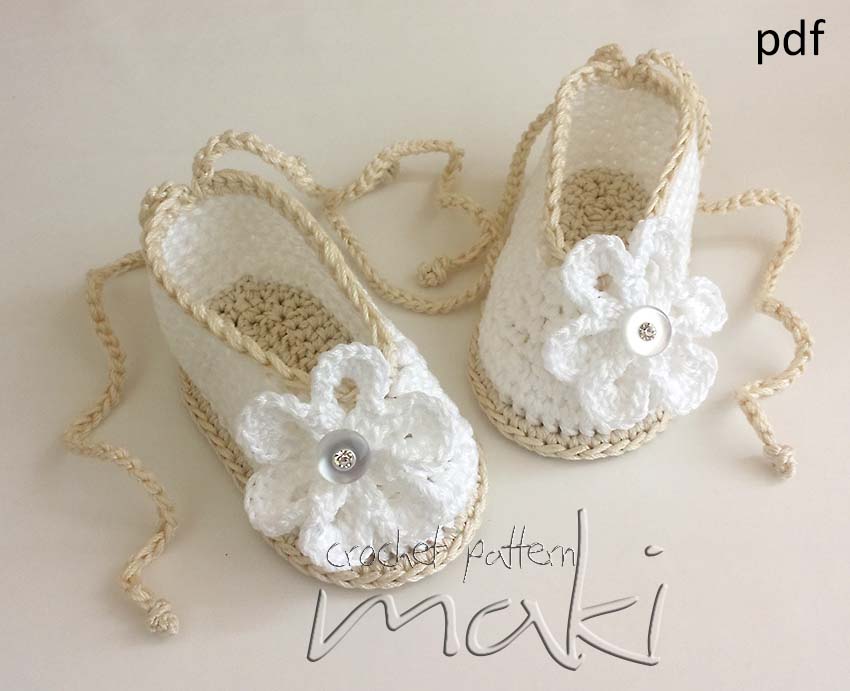 Crochet Pattern Baby Booties Ballerina - Perfect For Special Occasion. Permission To Sell Finished Items.